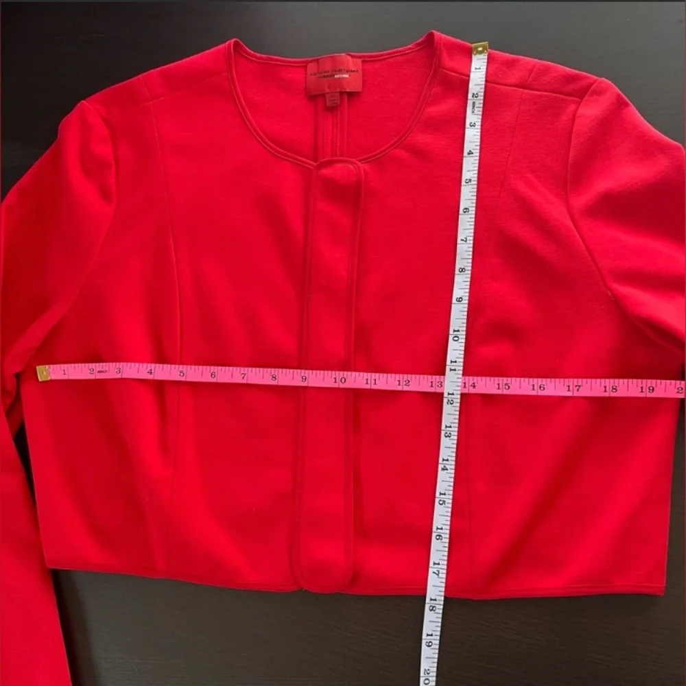 Narcisco Rodriguez Design Nation Red Crop Jacket Size XL - NWOT - Picture 9 of 12